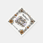 Halloween Baby shower Servet Bloemen Pompoen Ontwe (Hoek)