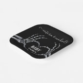 Halloween Baby shower Skelet Handen Hart Papieren Bordje (Gebogen)