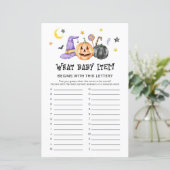 Halloween Baby shower spel (Staand voorkant)