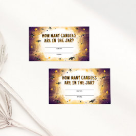 Halloween Baby shower spel Hoeveel Snoepjes Kaart