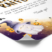 Halloween Baby shower Spel Luier Raffle Teken Poster (Hoek)