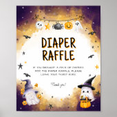 Halloween Baby shower Spel Luier Raffle Teken Poster (Voorkant)