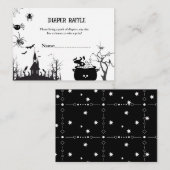 Halloween baby shower spel luier verzoek informatiekaartje (Voorkant / Achterkant)