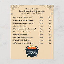 Halloween Baby Shower Spel Raad wie mama of papa i