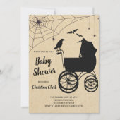 Halloween Baby shower Spooky Gothic Kaart (Voorkant)