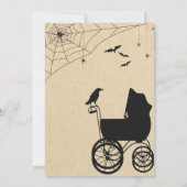 Halloween Baby shower Spooky Gothic Kaart (Achterkant)