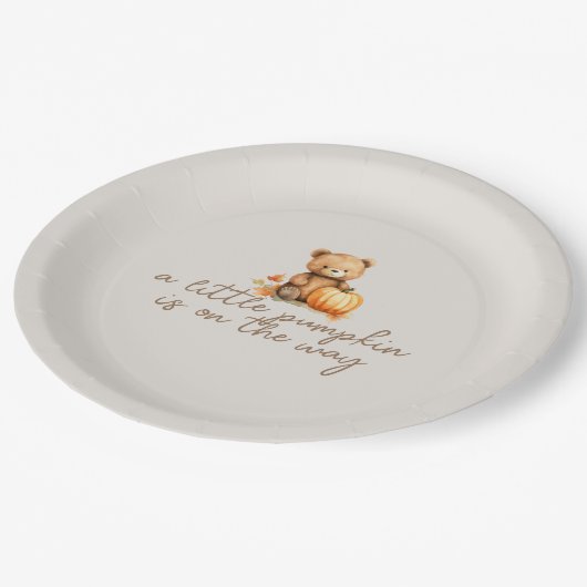 Halloween baby shower tafel set-up: Papier Borden Papieren Bordje (Gekanteld)