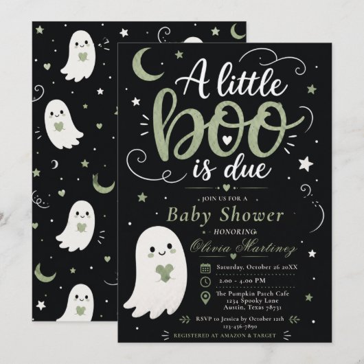 Halloween Baby Shower Uitnodiging (Voorkant / Achterkant)