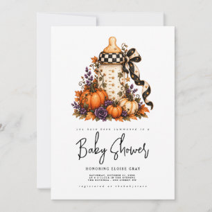 Halloween baby shower uitnodiging 