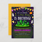 Halloween baby shower uitnodiging (Voorkant / Achterkant)