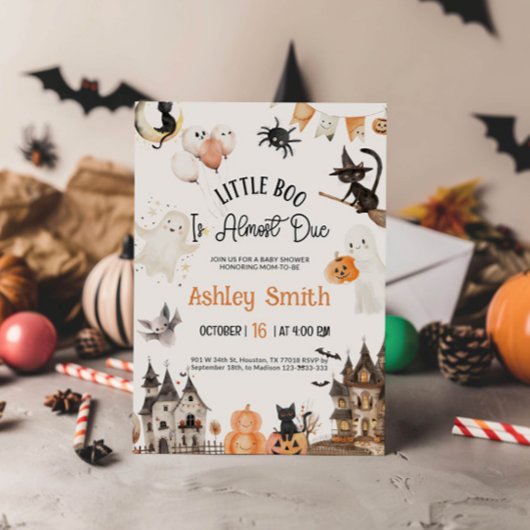 Halloween baby shower uitnodiging