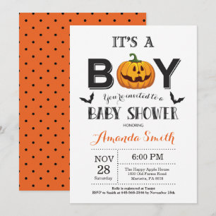 Halloween Baby Shower - uitnodiging