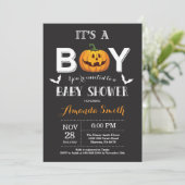 Halloween Baby Shower - uitnodiging (Staand voorkant)