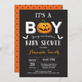 Halloween Baby Shower - uitnodiging (Voorkant / Achterkant)