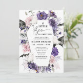 HALLOWEEN Baby Shower Uitnodiging, Een Klein Spook Kaart (Staand voorkant)