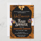 Halloween Baby shower Uitnodiging met katten (Voorkant)