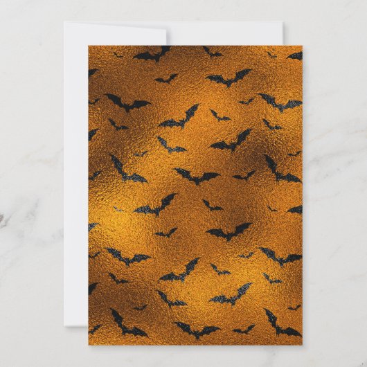 Halloween Baby shower Uitnodiging met katten (Achterkant)