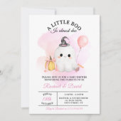 Halloween Baby shower uitnodiging | Schattige Litt (Voorkant)
