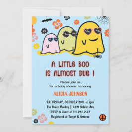 Halloween baby shower uitnodigingen Little boo