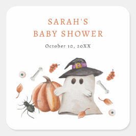 Halloween Baby shower Vierkante Sticker