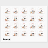 Halloween Baby shower Vierkante Sticker (Vel)