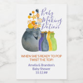 Halloween Baby shower voor Baby Making Potion Wijn Etiket (Enkel label)
