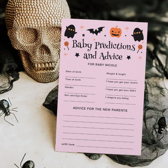 Halloween Baby shower voorspellingen advies spel (Creator heeft geüpload)