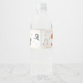 Halloween Baby shower Waterfles Etiket (Achterkant)