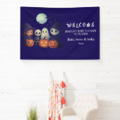 Halloween Baby Shower Welkombanner Spandoek (Insitu)
