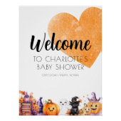 Halloween Baby shower Welkomstbord Perfect Poster (Voorkant)