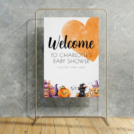 Halloween Baby shower Welkomstbord Perfect Poster