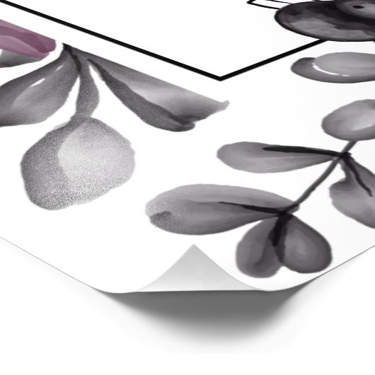 Halloween Baby shower, welkomstbord Spooky Floral Foto Afdruk (Hoek)