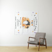 Halloween Baby shower Welkomstbord Tapestry Sinaas Wandkleed (In Situ (horizontaal))