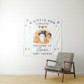 Halloween Baby shower Welkomstbord Tapestry Sinaas Wandkleed (In situ)