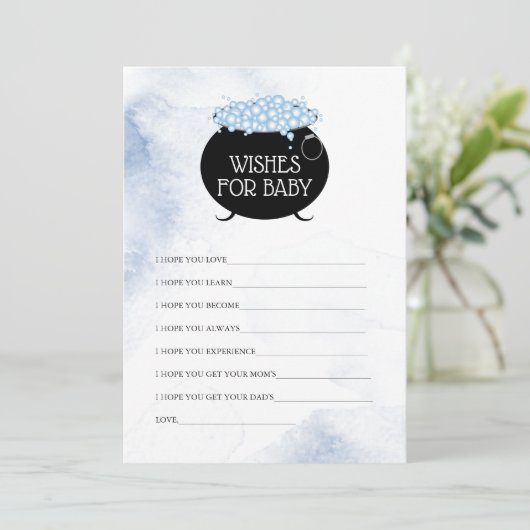 Halloween Baby Shower Wensen voor Baby Advieskaart Kaart (Staand voorkant)