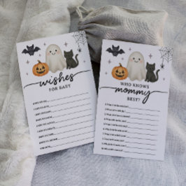 Halloween Baby shower wensen voor Baby en spel