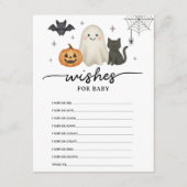Halloween Baby shower wensen voor Baby en spel Advieskaart (Voorkant)