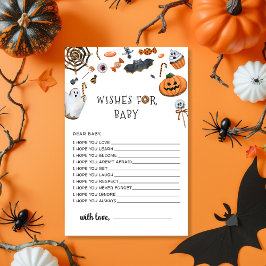 Halloween Baby shower Wensen voor Baby Game