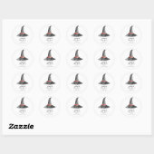 Halloween Baby shower Witch's Pet Simple Elegant Ronde Sticker (Vel)