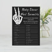 Halloween Baby Shower Woordzoekspel Kaart (Staand voorkant)