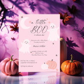 Halloween baby shower zacht roze schattig spook kaart