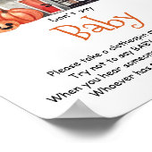 Halloween Baby shower Zeg geen Baby gebarentaal Poster (Hoek)