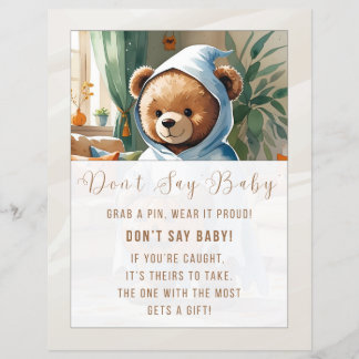 Halloween Baby Shower Zeg Niet Baby Spel Bord