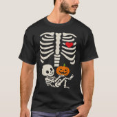 Halloween Baby Skeleton Heart Pregnancy Outfit  T-shirt (Voorkant)