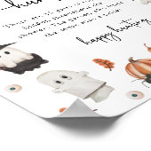 Halloween Baby sok jacht spel teken Poster (Hoek)