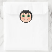 Halloween baby vampier ronde sticker (Tas)