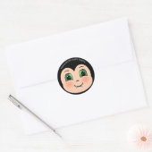 Halloween baby vampier ronde sticker (Envelop)
