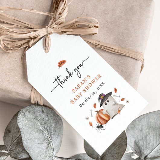 Halloween Babyfeestje Cadeaulabel