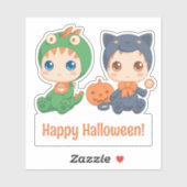 Halloween Baby's Black Cat Dragon Aangepaste tekst Sticker (Vel)