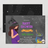 Halloween babyshower uitnodiging  (Voorkant / Achterkant)